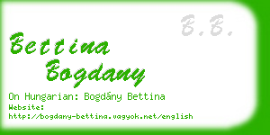 bettina bogdany business card